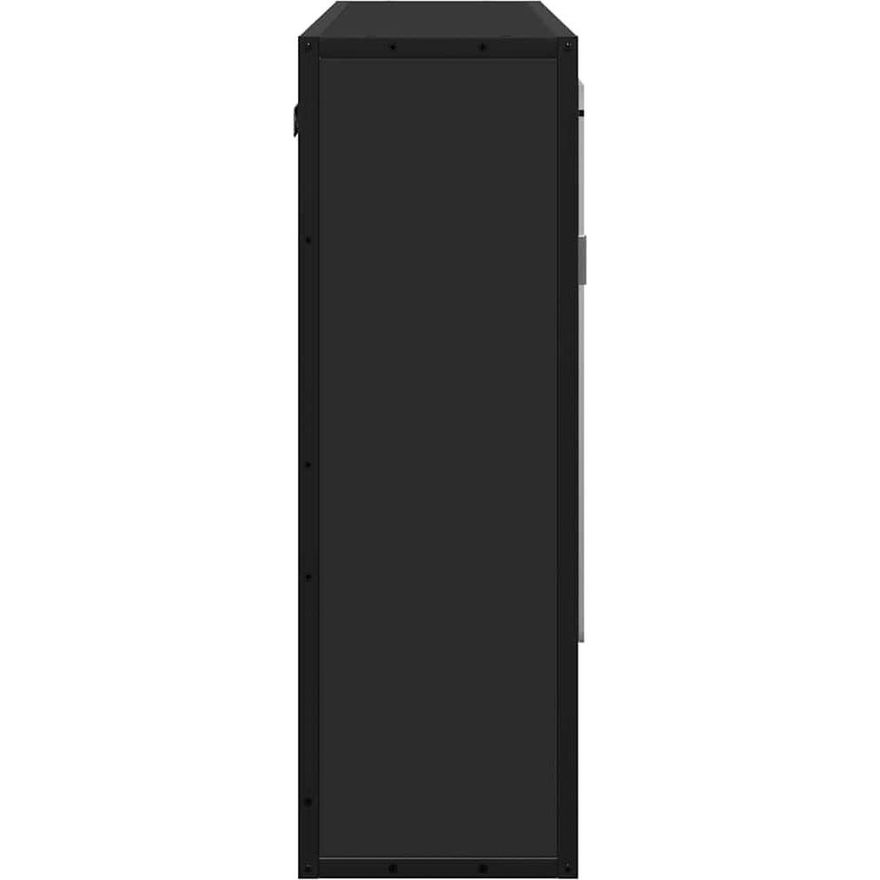 VidaXL, Spiegelschrank, Spiegelschrank Schwarz 65x20x60 cm Holzwerkstoff (65 x 20 x 60 cm)