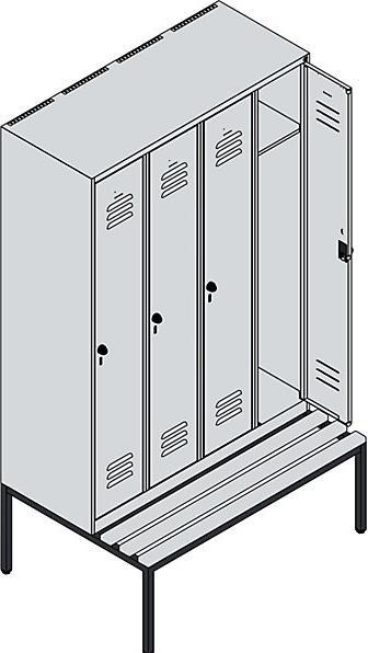 Actual product image C+P Locker Classic PLUS bench seat (120 cm, 212 cm)