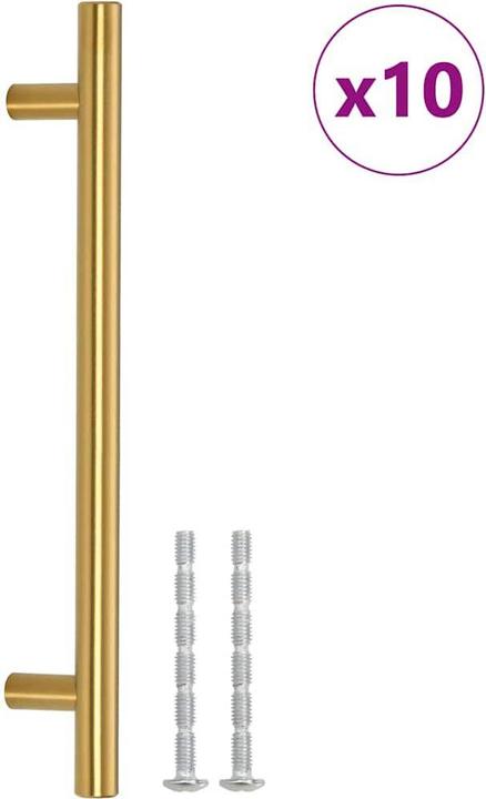 Immagine prodotto vidaXL Maniglie per mobili 10 pz. Golden 160 mm in acciaio inox, colore