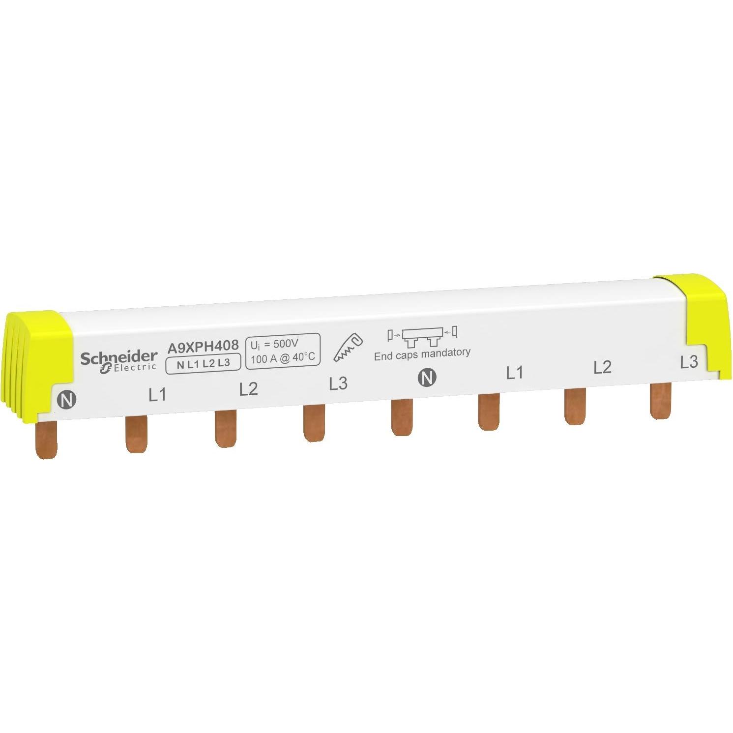 5x Schneider Electric, Verteilerschrank Zubehör, Phasenschiene Steg