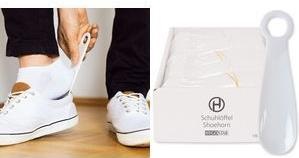 Actual product image Hygostar Shoehorn, made of PET, white, individually packaged ideal for hotels, ergonomic shape for