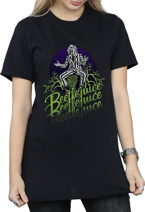 Actual product image Beetlejuice Womens/Ladies Faded Pose Cotton Boyfriend T-Shirt (3XL)