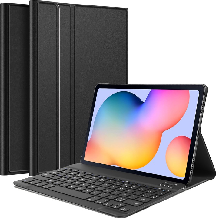 Produktbild Cazy AZERTY Bluetooth Keyboard hoes voor Samsung Galaxy Tab S6 Lite - zwart (Galaxy Tab S6 Lite)