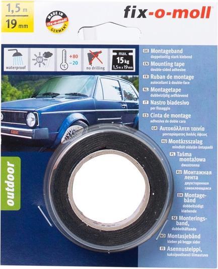 Fix-o-moll DOUBLE-SIDED ADHESIVE TAPE 1.5MX19MM (19 mm)
