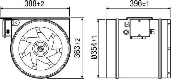 Actual product image Maico MAI EDR 35 Diagonal fan