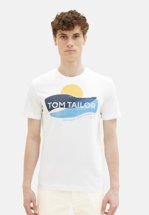 Produktbild Tom Tailor T-Shirt Kurzarmshirt gepunktet mit Brusttasche (M)