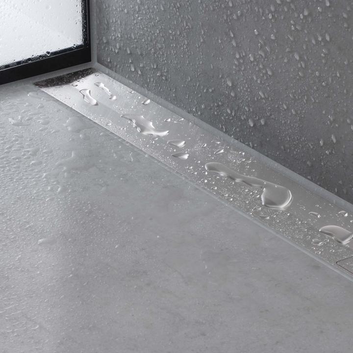 Actual product image hansgrohe HG shower channel RainDrain Flex can be shortened, wall mounting 700mm chrome (700 mm)