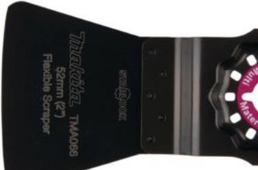 Produktbild Makita B-64995 MULTITOOL Schabaufsatz 52mm FLEXIBEL TMA066 HCS, STARLOCK, Für Ziegel, Fliesen, Spachtelmas