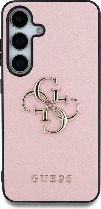 Actual product image Guess Etui Grained Big 4G Logo Small Classic Logo do Samsung Galaxy S25 rÃ³Å¼owy (Samsung Galaxy S25)