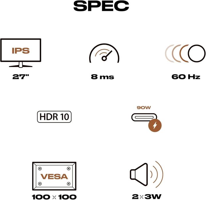 Actual product image Japannext 68,5cm JN-IPS275K-HSPC9 16:9 HDMI/DP 5K (5120 x 2880 pixels, 27")