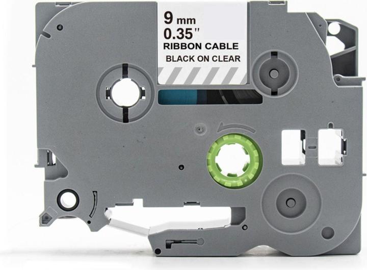 Produktbild Hermex Alternatives Etikettenband zu Brother TZe-FX121 Beschriftungsband (0.90 cm, Schwarz, Transparent)