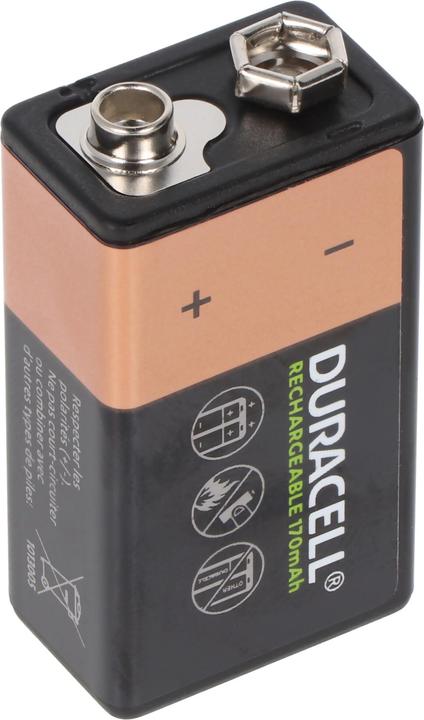Actual product image Duracell Recharge Ultra (1 pcs., 9V Block, 170 mAh)