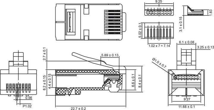 Actual product image Goobay Network cable (Network cable plug)