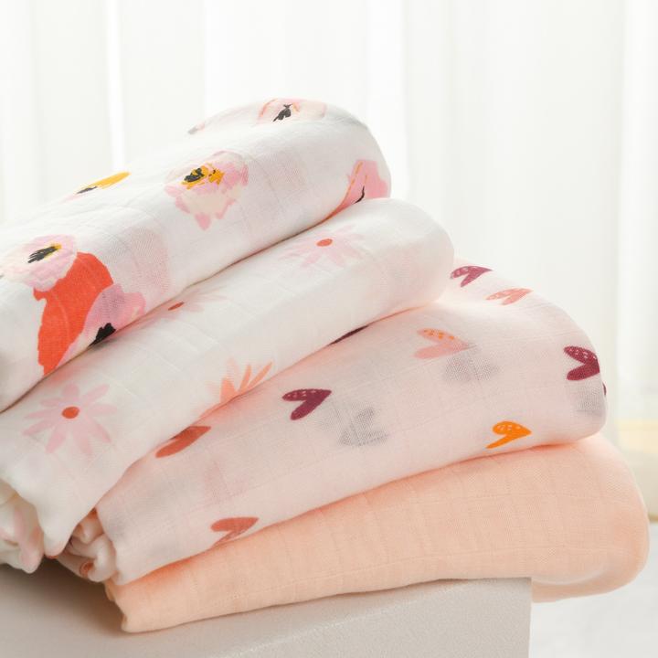 Image du produit Momcozy Couverture Muslin Swaddle 4 Pack (120 cm, 120 cm)