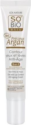 Produktbild So’Bio étic SO'BiO étic Cosmebio Precious Argan Anti-Aging Eyes and Lips Contour 15ml (Augenpflege Serum, 15 ml, Tag)