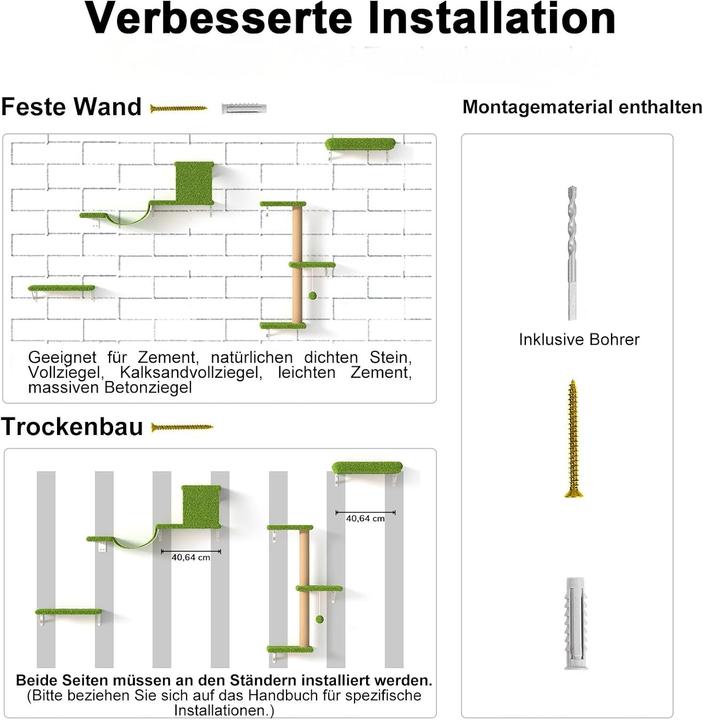 Actual product image Fukumaru 10-teiliges Kletterwand-Set mit Hängematte (Green)