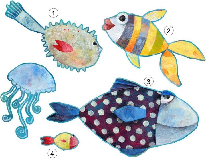Immagine prodotto Trenddeko Blanz - Pesce nel mare (70 x 53 cm)