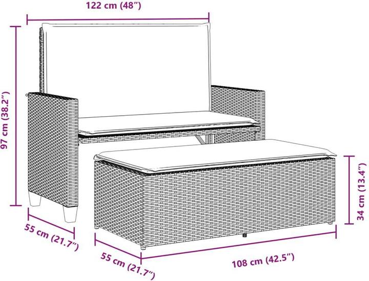 Produktbild vidaXL Gartenbank