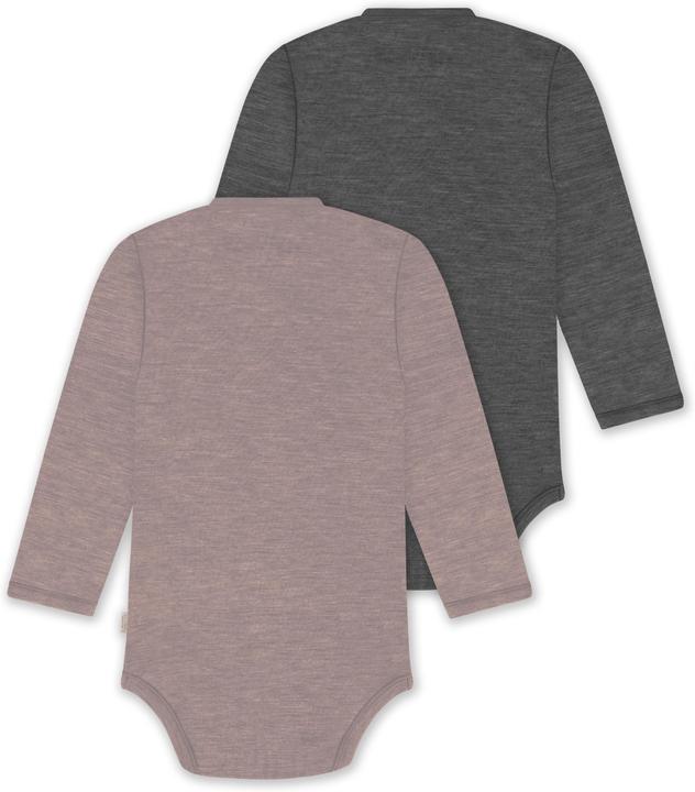 Produktbild Normani 2er Pack Bio Baby-Body Langarm Wickelbody aus Merinowolle für Junge und Mädchen - 9353 (86)