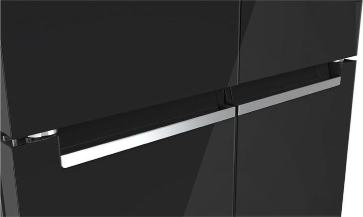 Actual product image Bosch Hausgeräte Series 4, multi-door fridge-freezer, glass front, 189.5 x 85.5 cm, black, KMC85LBEA (547 l)