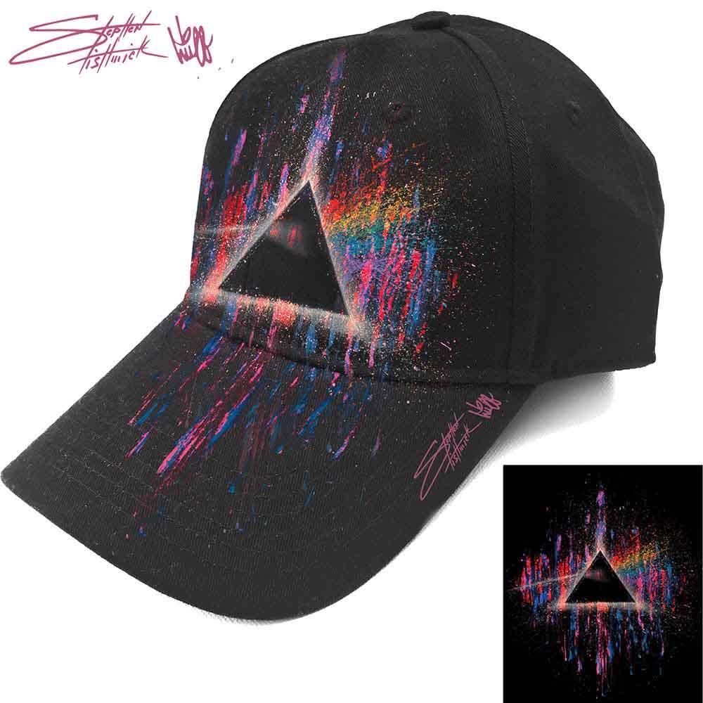 Pink Floyd, Cappellino, DSOTM Pink Splatter Baseball Cap, Nero, (Taglia unica)