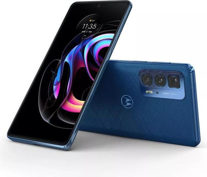 Produktbild Motorola Edge 20 Pro (256 GB, Blue Vegan Leather, 6.70", Dual SIM, 5G)