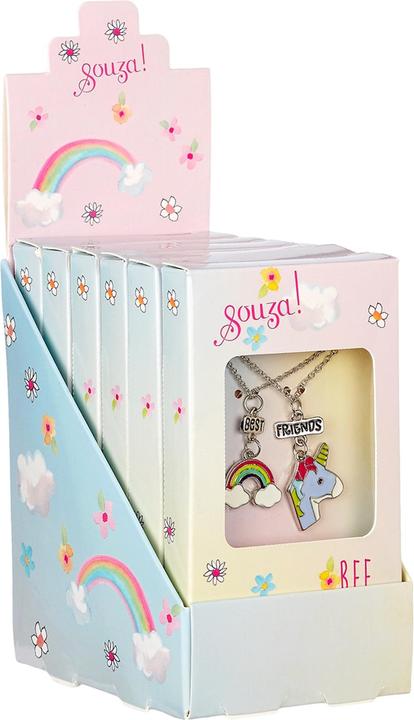 Souza Set cadeau BFF chaîne licorne, argent (MQ6)