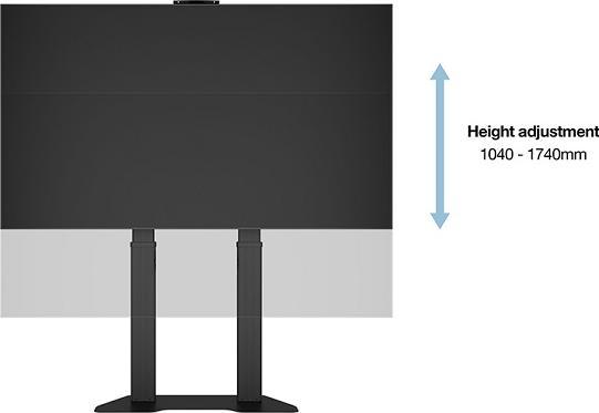Image du produit Multibrackets Support TV 60"-100", aluminium, noir (90 kg, 60" - 100")