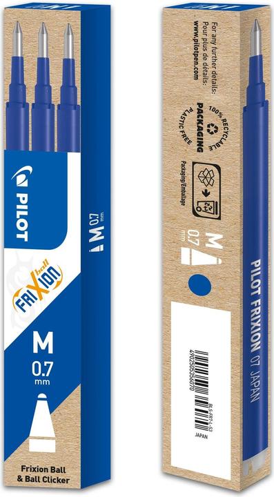 Produktbild Pilot FriXion Refill Set à 3 (3 Stück, Blau, 0.70 mm)