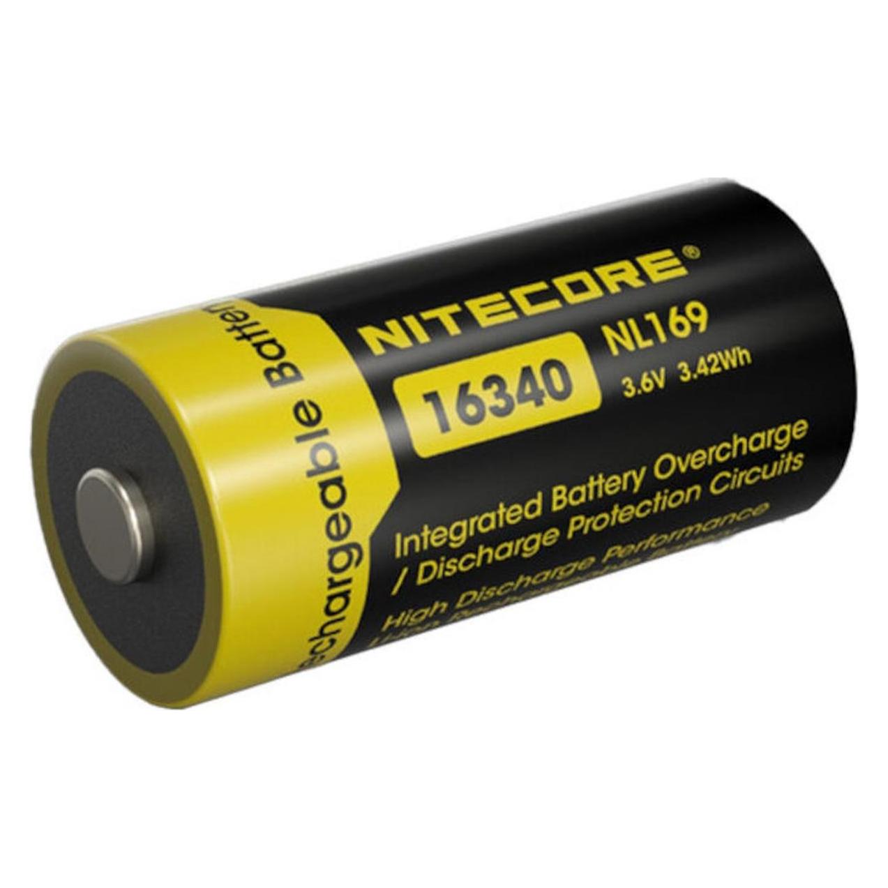 Nitecore NL169 (690mAh) 16340 (16340, 950 mAh), Batterijen