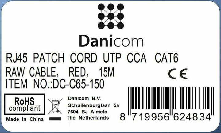 Produktbild Dsit CAT 6 Netzwerkkabel U/UTP (CAT6, 15 m)