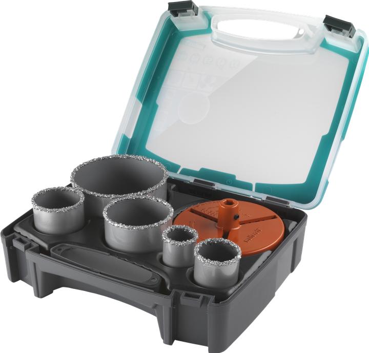 Produktbild wolfcraft 1 Bohrkranz-Set HM ø33,43,53,68,103mm (3.3 Zentimeter)