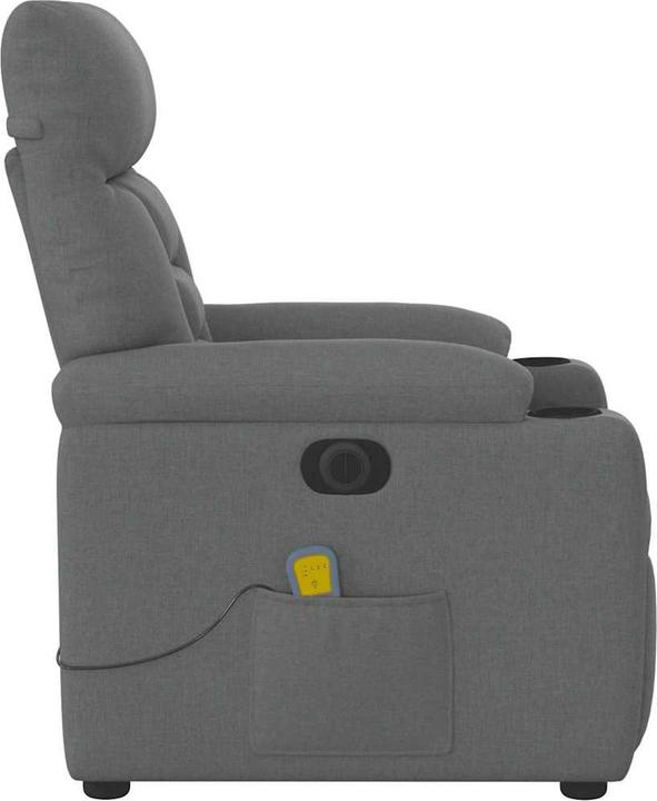 Image du produit VidaXL Fauteuil de massage électrique Tissu gris foncé