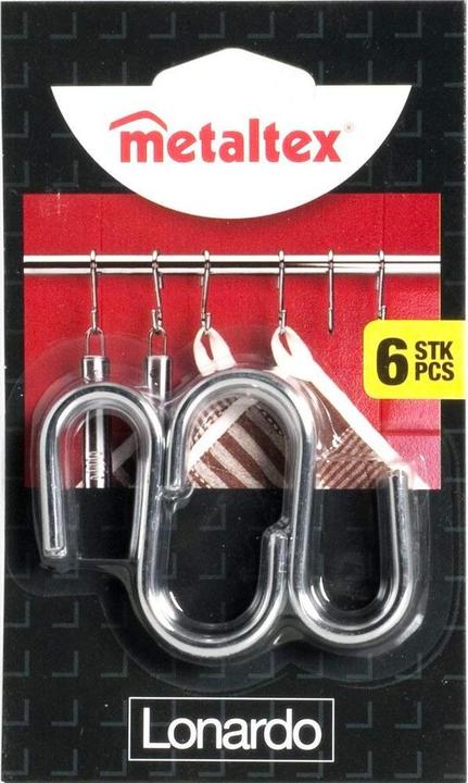 Actual product image Metaltex Lonardo hook set of 6 350342010