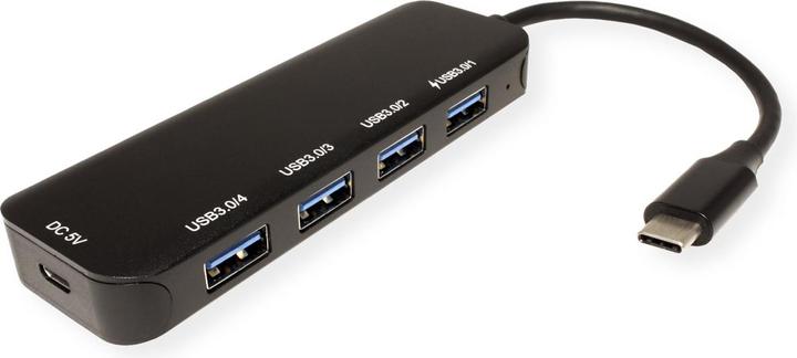 Actual product image Value USB 3.2 Gen 1 Hub, 4x, Type C Connector Cable (USB-C, 4 ports)