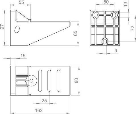 Productafbeelding Unex Cantilever (Kabelkanaal, 16 cm)
