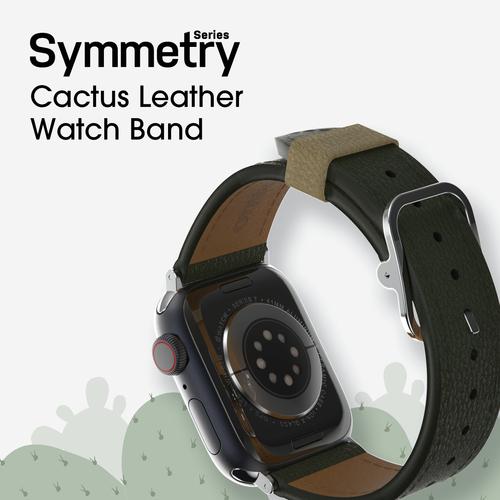 Produktbild OtterBox Symmetry Cactus Leather Watch Band für Apple Watch 9/8/7 41mm (41 mm, 38 mm, 40 mm, Veganes Leder)