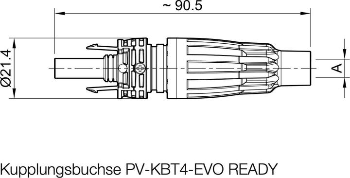 Image du produit Stäubli Connecteur femelle EVO READY, seul (Fiche solaire)