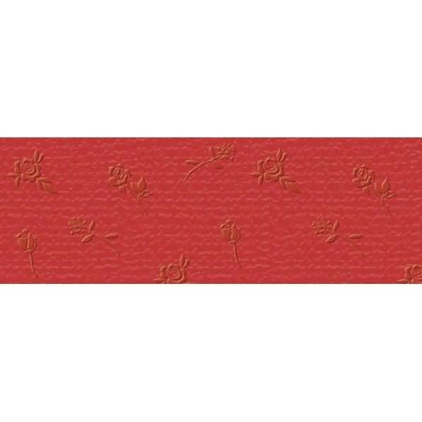 Ursus, Bastelpapier, Prägekarton Elegance 220g/qm 23x32cm VE=5 Blatt Rosen schweizerrot (220 g/m², 5 x)