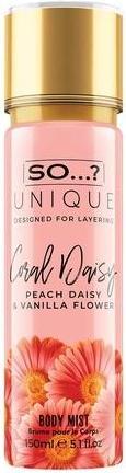 So...? Unique Women's Coral Daisy Body Mist Fragrance Spray 150ml Gourmand Fruity (150 ml, Body Mist)