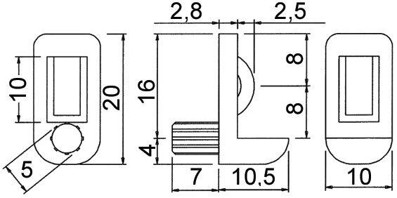 Produktbild EBB Glastablarträger
