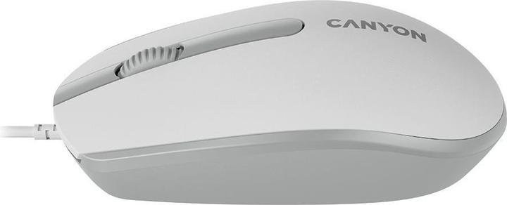 Actual product image Canyon M-10, prémiová optická myš, USB, 1.000 dpi, 3 tlač, šedo-biela (Cable)