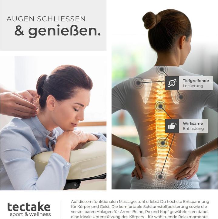 Actual product image tectake Massage chair