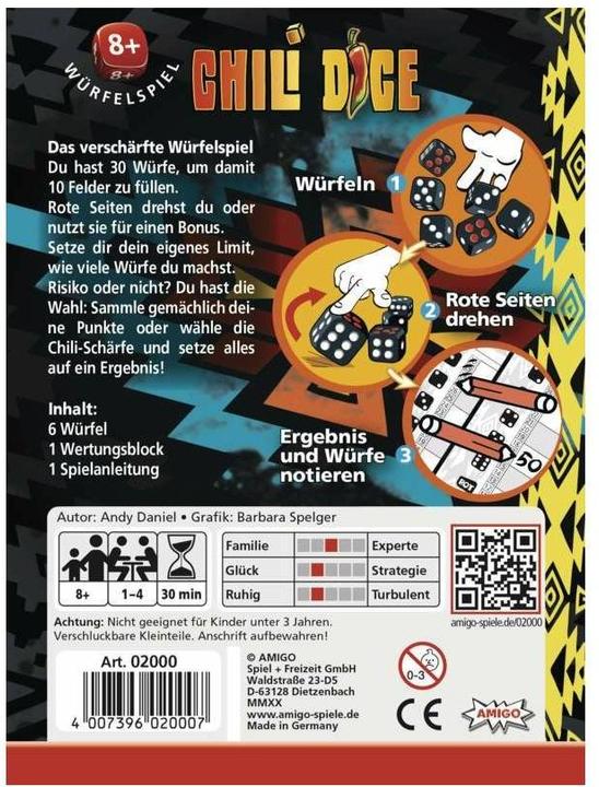 Image du produit Amigo Chili Dice, d seulement en allemand (Anglais, Allemand)