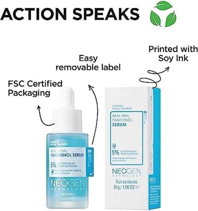 Actual product image Neogen Dermalogy DERMALOGY by NEOGEN Real Hyal Panthenol Serum for Face with Panthenol 31g/1.09oz