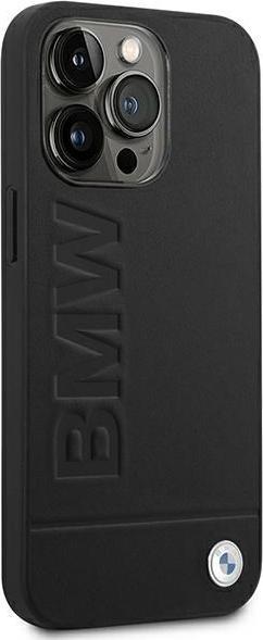 Produktbild BMW Etui BMHCP14LSLLBK iPhone 14 Pro 6,1" czarny/black Leather Stamp (Apple iPhone 14 Pro)