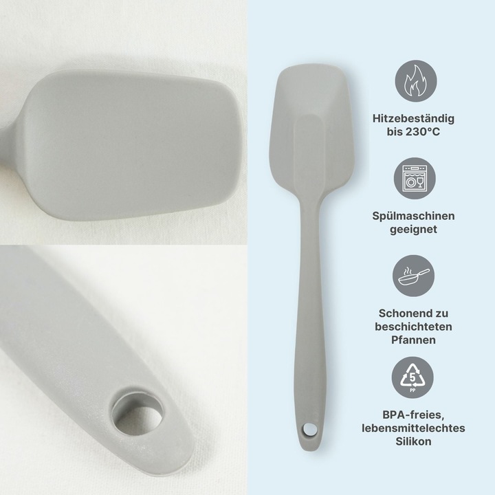 Actual product image B-Home Kochlöffel Silikon-Löffel Rührlöffel Servierlöffel Backlöffel