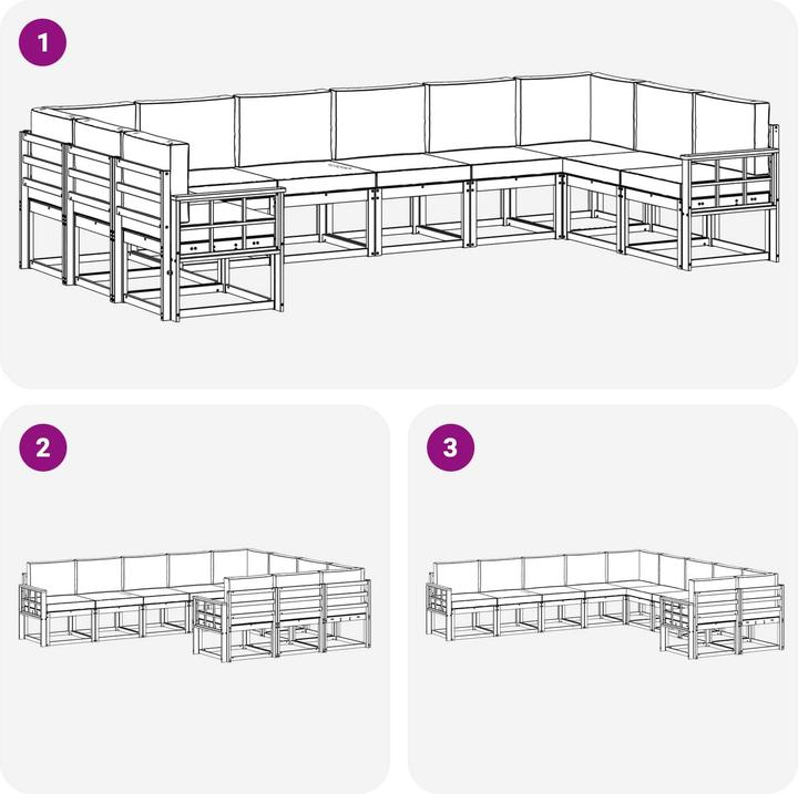 Produktbild vidaXL Outdoor-Sofa