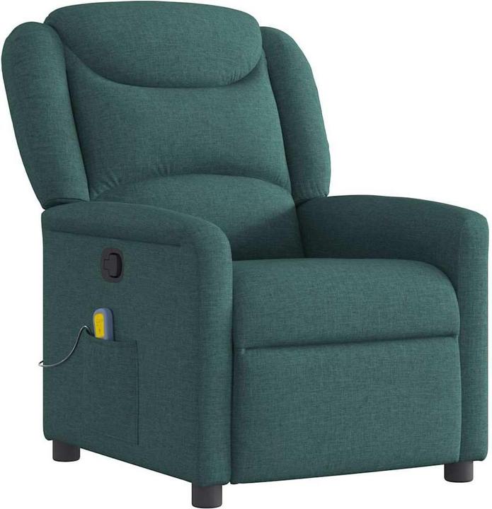 Image du produit vidaXL Fauteuil de massage Vert foncé Tissu Massage Fauteuil TV