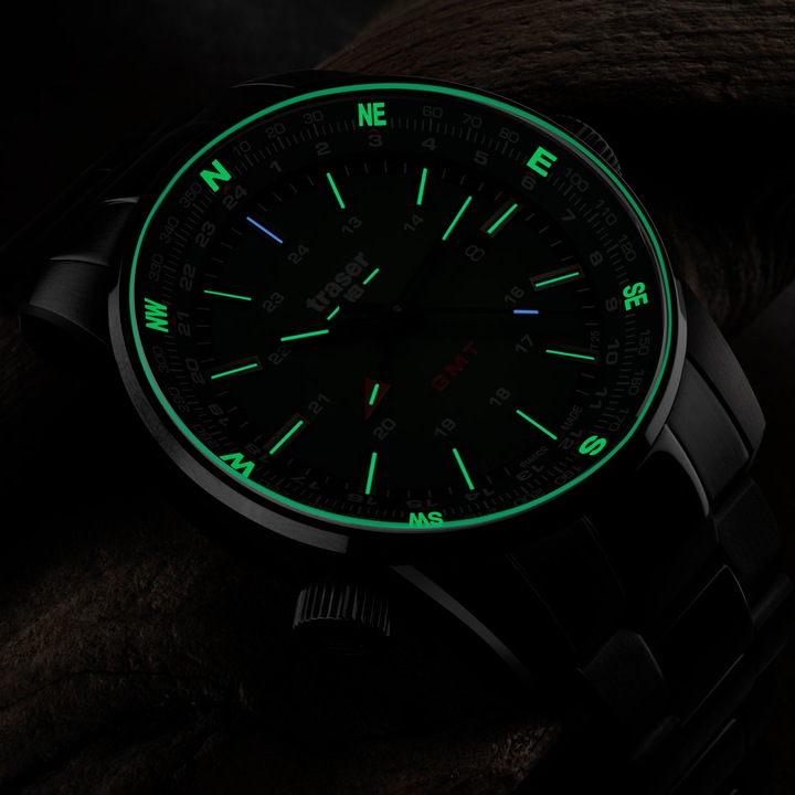 Actual product image Traser P68 Pathfinder GMT (Watch with gemstone, 46 mm)